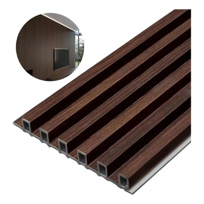Banna Lambrin Decorativo Wpc, Resistente Al Agua, Fácil De Instalar Y Limpiar, Ideal Para Interiores Oficina, Casa, Hogar, 12piezas De 1m X 15.3cm, Lambrín, Muro De Lambrín, Color De Nuez Amazónica | Envío gratis