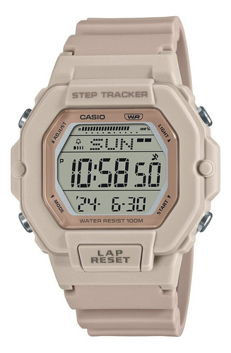 Reloj Casio Digital Dama Lws-2200h-4a Rosa Laps Pasos