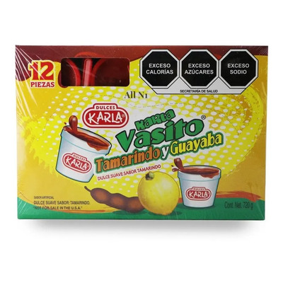 Dulces Karla Vasito Mediano Tamarindo Y Guayaba Caja 12 Pzs | MercadoLibre