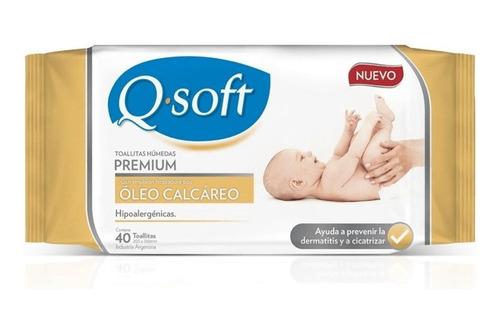 Toallitas Húmedas Oleo Calcáreo Q Soft 40 Unidades