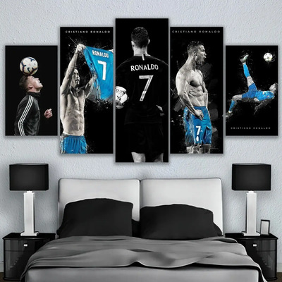 5 Cuadros Decorativos Cristiano Ronaldo Futbol Unico Cr7 Cr7 | Meses sin interés