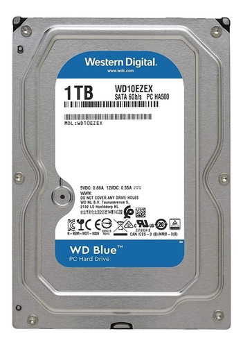 Hd Wd Blue 1tb 7200 Rpm 64mb Sata Wd10ezex-00wn4a0