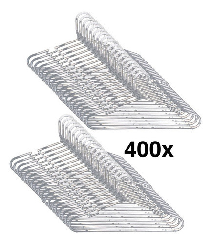 Cabides Adulto Kit 400 Transparente Resistente Casaco Luxo