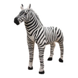 Bicho Pelúcia Selva Safari Zebra 110cm Realista Importado Nf