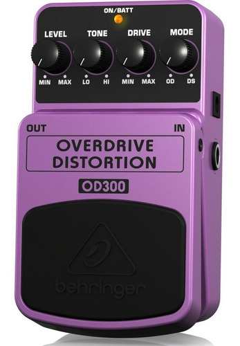 Pedal De Efeito Behringer Overdrive/distortion Od300  Lilás