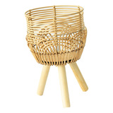 Cesta Para Con Soporte, Cesta De Mimbre, Cesta Pastoral S