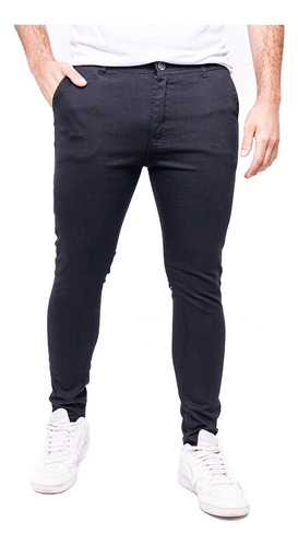 Pantalon Chupin De Gabardina Corte De Vestir De Hombre 