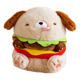 Peluche De Perro Con Hamburguesa Con Queso, Juguete De