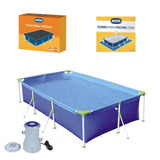 Kit Piscina Premium 3700 Litros Capa E Forro E Filtro - Mor