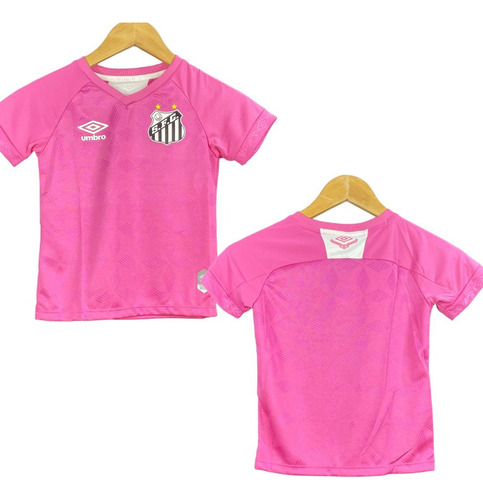 Camisa Santos Umbro 2020 Outubro Rosa Infantil 