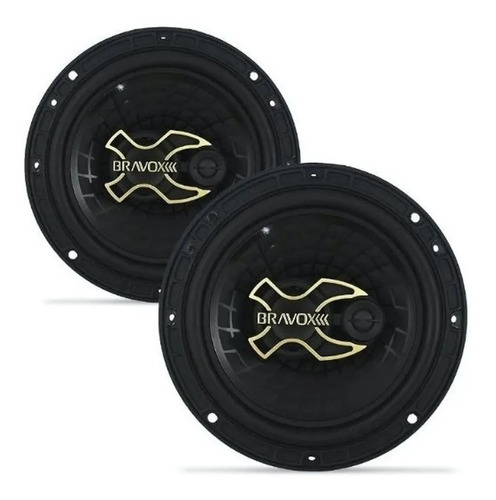 Par Alto Falantes Portas Dianteiras 200w Rms Bravox B3x60