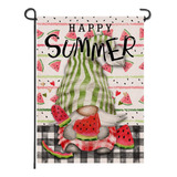 Artofy Happy Summer Gnomo - Bandera Decorativa De Jardn Con
