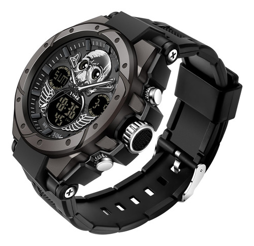 Reloj Calavera Deportivo Impermeable Calendario Para Hombre