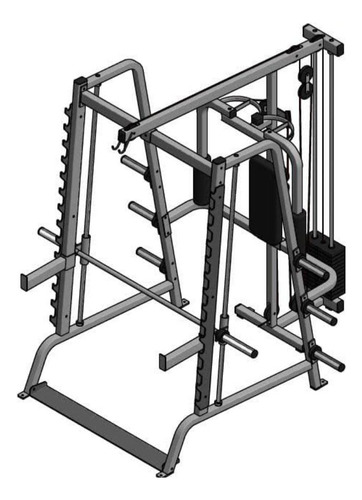 Plano Para Fabricar Maquina De Gym. Jaula Smith Pro Multifun