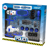 Brinquedo De Montar Helicóptero + Carro Policia Infantil