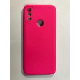 Funda Tpu Silicona Con Felpa Y Cubre Cámara Para Moto E20 