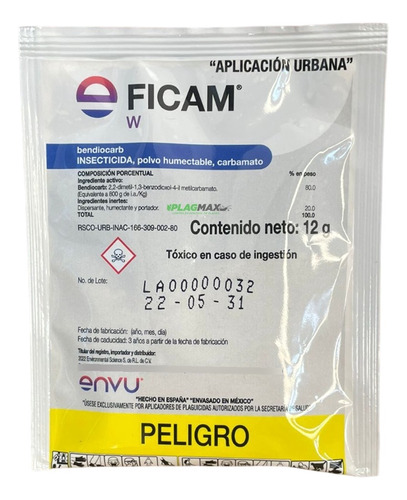 Ficam W 12 G Insecticida Mata Chinches, Cucarachas, Alacran