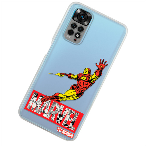 Funda Para Xiaomi Iron Man Marvel Con Tu Nombre