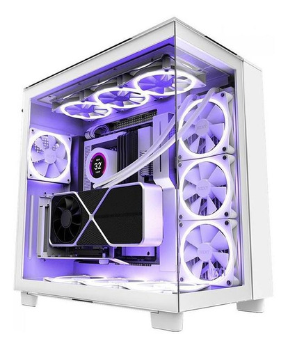 Gabinete Gamer Nzxt H9 Elite Branco Mid Tower Com Fan