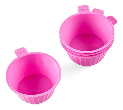 Set X4 Pirotin Molde Cupcakes Silicona Muffins Siosi