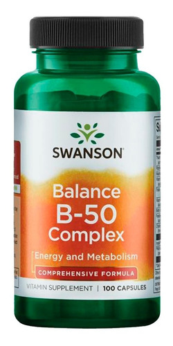Swanson - Balance B-50 Complex ,100 Caps Sabor Sin Sabor