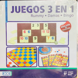 Juegos Clásicos 3 En 1 Rummy Damas Y Bingo Edición Coleccion