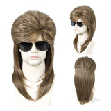 Peluca Larga Para Hombre, Pelo Heat Rock Disco, Cabeza De Sa