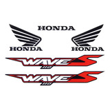 Calcos Juego Honda Wave 110s Tipo Original ( Moto Blanca)
