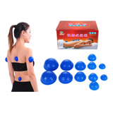 Kit 12 Copo Silicone Massagem Ventosa Corporal Vácuo Terapia