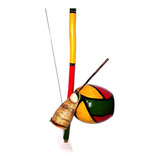 Berimbau Profissional Pintado Tamanho 160 Cm, Modelo Gunga