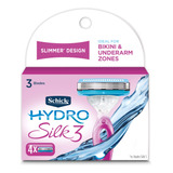 Schick Hydro Silk - Juego De 3 Cuchillas De Afeitar Para Muj