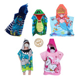 Poncho Infantil Atoalhado Roupão Praia Piscina Banho Capuz