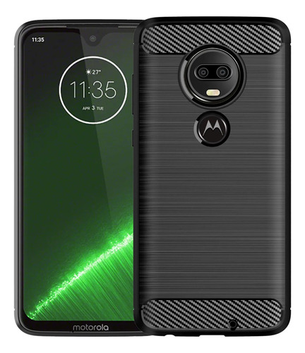 Funda Tpu Antigolpe Carbon Para Motorola Moto G7 G7+plus