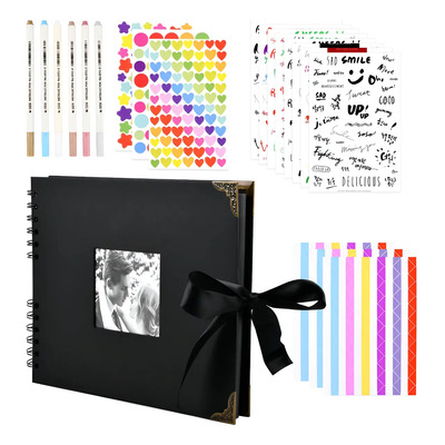 40 Páginas Álbum Fotográfico Álbum De Recortes Scrapbook Negro
