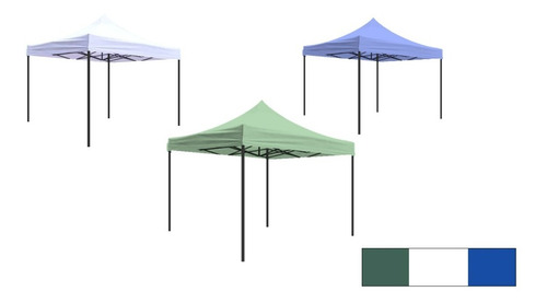 Toldo Plegable 3x3 Impermeable Verde