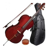 Violoncello Eagle Ce200 Completo C/ Capa + Breu + Arco