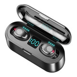 Auriculares Inalambricos Bluetooth 5.0 + Power Bank Mod. F9