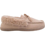 Pantufla Cerrado Moño Peluche Shosh Confort 2997 Camel Mujer