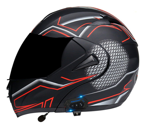 Abatible Ajuste Multiángulo Casco Motocicleta Bluetooth