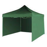 Gazebo Marote Plegable 3x3 Paredes Laterales Color Verde Militar