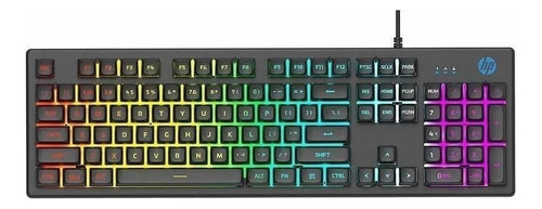 Teclado Gamer Hp K500f Qwerty Inglés Us  Luz Rgb