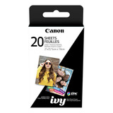 Canon Papel Zink Photo Paper Pack 20 Hojas Para Mini Ivy Color Blanco