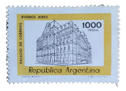 Estampilla Palacio De Correo Argentina 