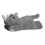 Peluche Rinoceronte Bebé Ringo Aurora  Mini Flopsie Gris Claro