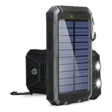 Pila Recargable Con Sol 20000 Mah Power Bank Solar, Uso Rudo