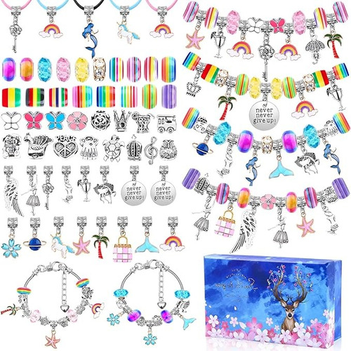 Juego De Pulseras  Con Charms, Dijes Para Niñas