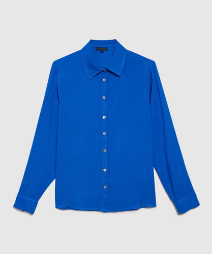 Camisa Mujer Patprimo M/l Azul Viscosa 30010559-52105