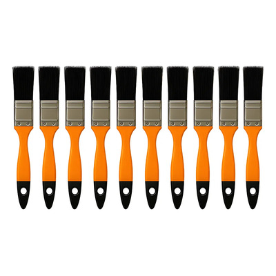 Kit 10 Brocha Pincel Pintar Pintor Uso General 1 1/2 Pul Naranja
