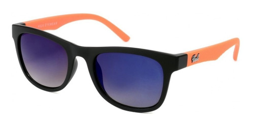 Anteojos De Sol Gafas Vulk Kids Group Niños Niñas Negro Color Del Armazón Negro Con Patilla Naranja C4