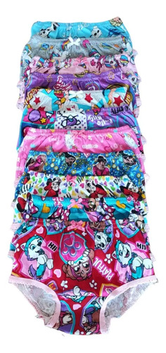 Pantalate De Niña Con Figuras Pack De 8 Pzas Algodon